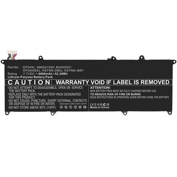 CoreParts MBXHP-BA0294 ricambio per laptop Batteria (Laptop Battery for HP 52.36Wh - 7.7V 6800mAh 52Wh Li-Pol 7.7V - 6800mAh Black, Elite Dragonfly G1, Elite Dragonfly G2, Elite Dragonfly-8MK79EA, -