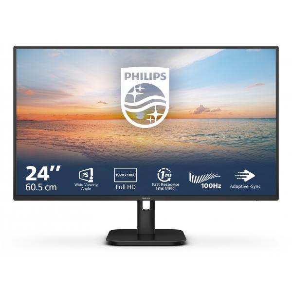 Philips Serie 1000 24E1N1100A/00 Monitor PC 60,5 cm [23.8] 1920 x 1080 Pixel Full HD LCD Nero (Philips 24E1N1100A - 1000 Series - monitor a LED - 24 [23.8 visualizzabile] - 1920 x 1080 Full HD [1080p