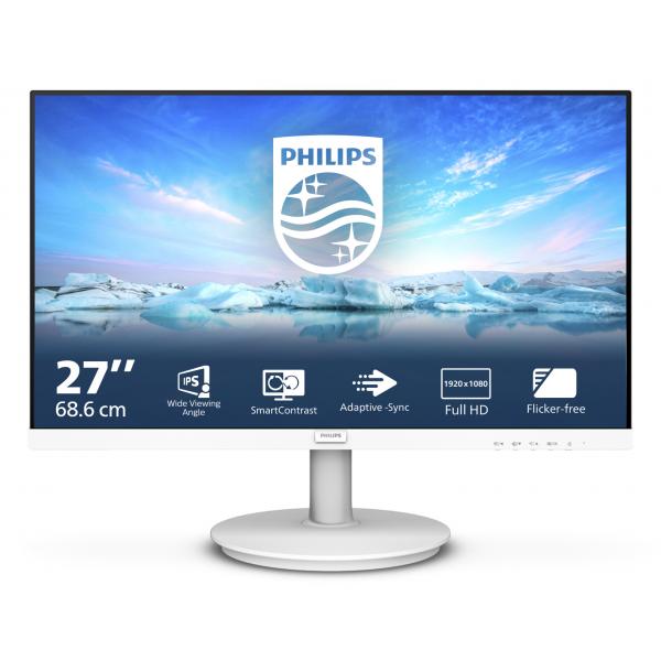 Philips V Line 271V8AW/00 Monitor PC 68,6 cm [27] 1920 x 1080 Pixel Full HD LCD Bianco (Philips V-line 271V8AW - LED monitor - 27 - 1920 x 1080 Full HD [1080p] @ 75 Hz - IPS - 250 cd/m? - 1000:1 - 4