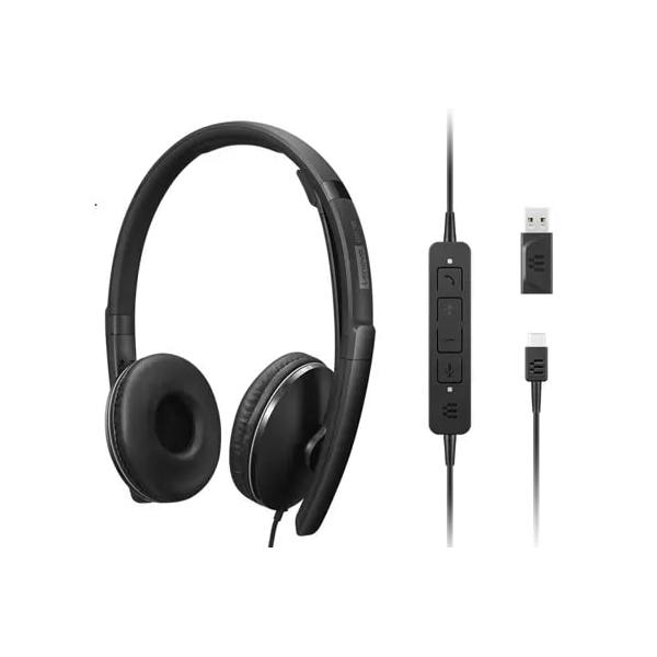 Lenovo 4XD1M39029 cuffia e auricolare Cablato A Padiglione USB tipo-C Nero (Lenovo ANC Headset G2 Zoom)
