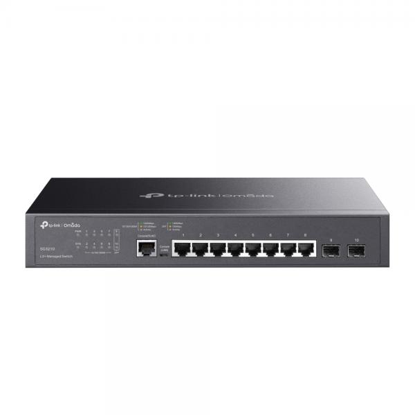 TP-Link Omada SG3210 switch di rete Gestito L2/L3 Gigabit Ethernet [10/100/1000] 1U Nero (TP-LINK TL-SG3210 8PT GIG MANAGED SW L2)