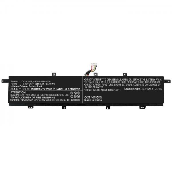 CoreParts MBXAS-BA0315 ricambio per laptop Batteria (Laptop Battery for Asus - 87.46Wh 15.48V 5650mAh - Warranty: 12M)