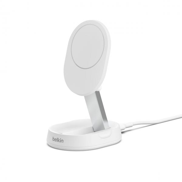 Belkin SUPPORTO RICARICA WIRELESS QI2 15W + ALIMENTATORE (BOOST CHARGE PRO CONVERTIBLE - QI2 15W MAGNETIC CHARGING STAND)