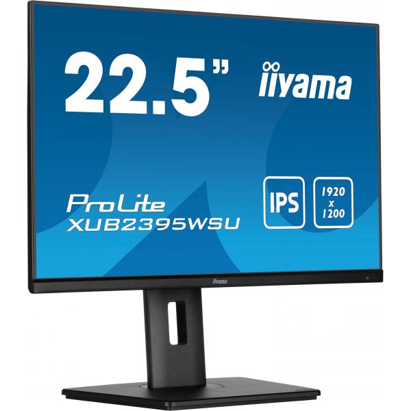 iiyama ProLite XUB2395WSU-B5 Monitor PC 57,1 cm [22.5] 1920 x 1200 Pixel WUXGA LED Nero (iiyama ProLite XUB2395WSU-B5 - LED monitor - 23 [22.5 viewable] - 1920 x 1200 WUXGA @ 75 Hz - IPS - 250 cd/m?
