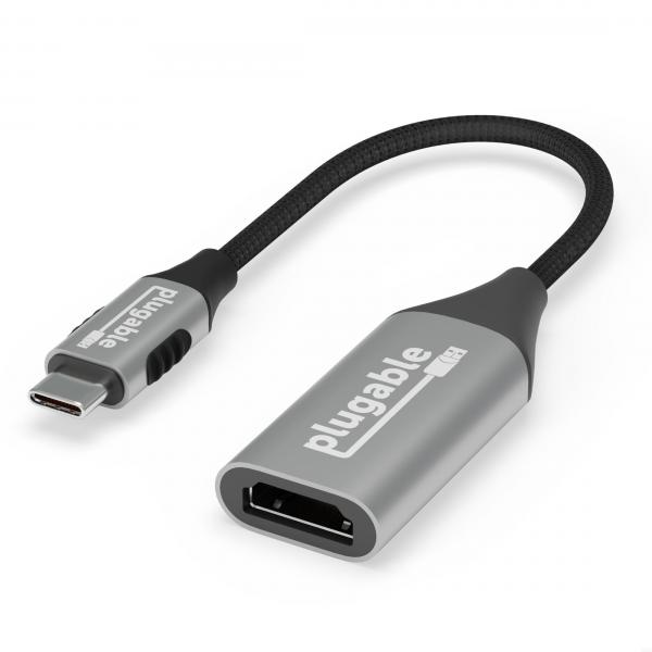 Plugable Technologies USBC-HDMI8K cavo e adattatore video HDMI tipo A [Standard] USB tipo-C Alluminio, Nero (Plugable USB-C HDMI 8K Adapter)