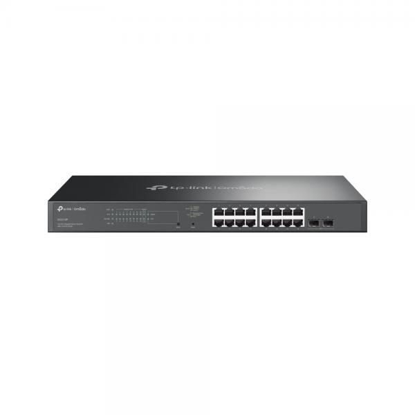 TP-Link Omada SG2218P switch di rete Gestito L2/L2+ Gigabit Ethernet [10/100/1000] Supporto Power over Ethernet [PoE] 1U Nero (TP-Link Omada SG2218P 18-Port Gigabit Smart Switch with 16-Port PoE)