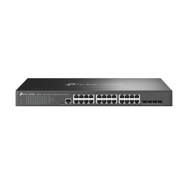 TP-Link Omada SG3428 switch di rete Gestito L2/L3 Gigabit Ethernet [10/100/1000] 1U Nero (TP-LINK JETSTREAM 24 PORT GB L2 MAN SWIT)