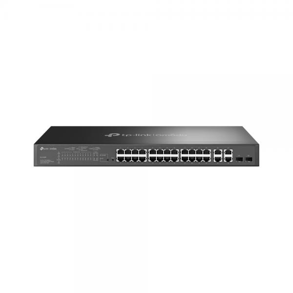 TP-Link Omada SL2428P switch di rete Gestito L2 Fast Ethernet [10/100] Supporto Power over Ethernet [PoE] 1U Nero (TPLINK JETSTREAM 24-PORT SWITCH)
