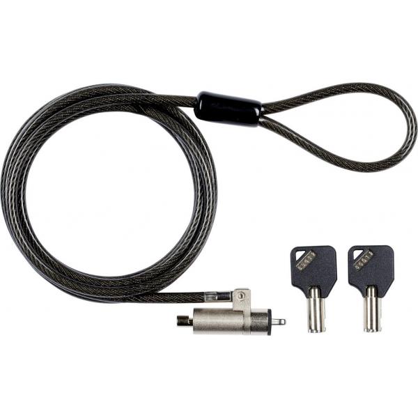 eSTUFF GLB220101-M cavo di sicurezza Nero 1,8 m (Master keyed Security lock - with keys for K-Slot [25 pcs - pack] [25 locks with keys + 2 master keys] ?4.5mm x 180cm Cut-resistant 7x7 - Warranty: 60