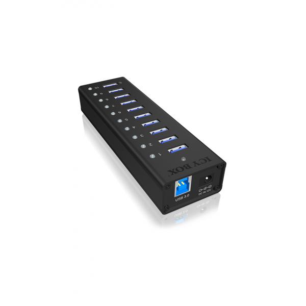 ICY BOX IB-AC6110 USB 3.2 Gen 1 [3.1 Gen 1] Type-B 5000 Mbit/s Nero (RaidSonic ICY BOX IB-AC6110 - hub - 10)