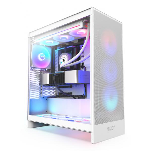 NZXT H7 Flow RGB Midi Tower Bianco (NZXT H7 FLOW RGB MID TOWER CASE WHITE)