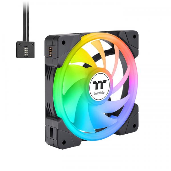 Thermaltake SWAFAN EX12 ARGB Case per computer Raffreddatore d'aria 14 cm Nero 3 pz (Thermaltake SWAFAN EX14 ARGB - Premium)