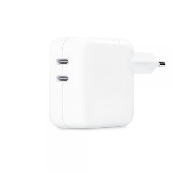 Apple Alimentatore da 35W a doppia porta USB-C (Apple - Alimentatore - 35 Watt - 2 connettori di uscita [USB-C])