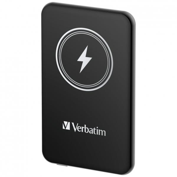 Verbatim Charge 'n' Go Polimeri di litio [LiPo] 5000 mAh Carica wireless Nero (Charge ?n? Go Magnetic Wireless Power)