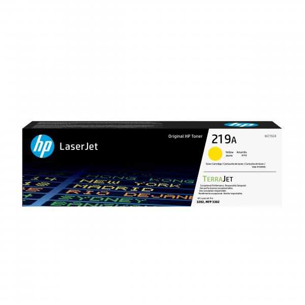 HP Cartuccia toner originale LaserJet 219A giallo (OEM HP W2192A/219A Yellow Toner Cartridge)