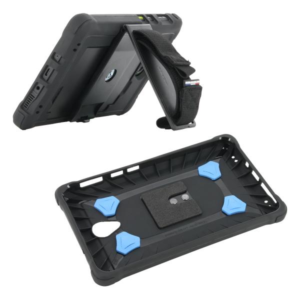 Mobilis 067014 custodia per tablet 20,3 cm [8] Cover Nero (PROTECH - CASE + 360 HANDSTRAP - + KICKSTAND FOR GALAXY TAB ACTIV)