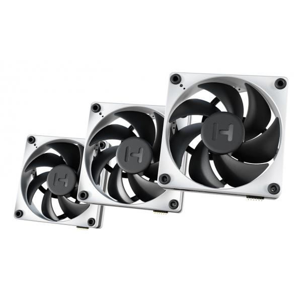 HYTE THICC FP12 Processore Ventilatore 12 cm Nero, Bianco 3 pz (HYTE THICC FP12 120MM PWM FAN 3PK + NP)