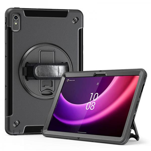 eSTUFF ES68103001-BULK custodia per tablet Nero (Lenovo TAB P11 2nd Gen 2022 - OHIO Defender Case with hand - strap and shoulder strap. Black - Warranty: 24M)