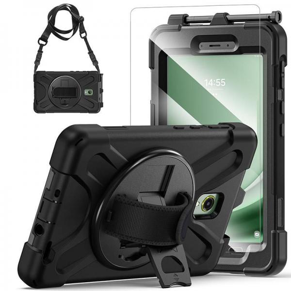 eSTUFF ES683614-BULK custodia per tablet Nero (Galaxy Tab Active3/Active5 - CHICAGO Full Body Defender - Case with built-in screen protector - Warranty: 24M)