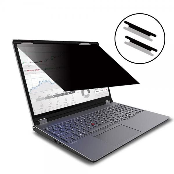 eSTUFF GLBF15345194 schermo anti-riflesso 39,6 cm [15.6] Computer portatile Filtro per la privacy senza bordi per display (Flip Attach Privacy Filter - 15.6 345 mm x 194 mm 16:9 - Supports Touch Scre