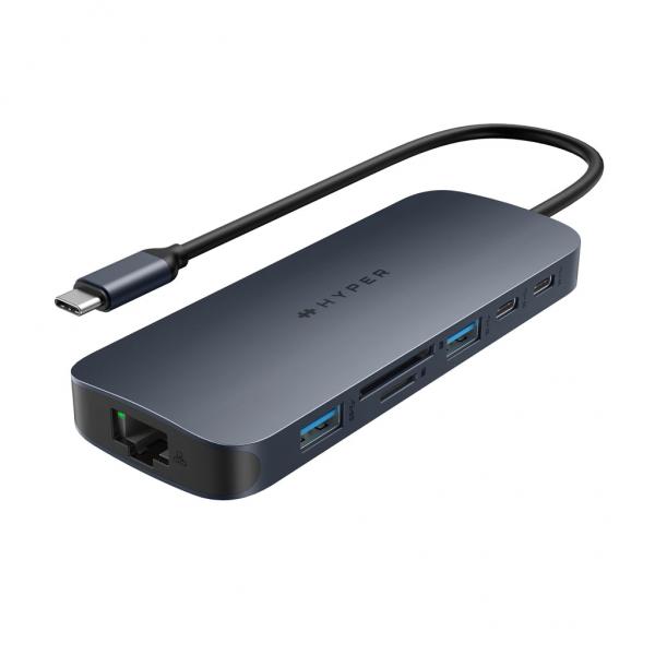 HYPER HD4006GL hub di interfaccia USB 3.2 Gen 1 [3.1 Gen 1] Type-C 10000 Mbit/s Blu, Grigio (HYPER? HYPERDRIVE ECOSMART? GEN.2 DU)