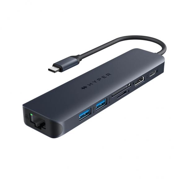 HYPER HD4003GL hub di interfaccia USB 3.2 Gen 1 [3.1 Gen 1] Type-C 10000 Mbit/s Blu, Grigio (HYPER? HYPERDRIVE ECOSMART? GEN.2 UN)