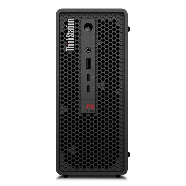 Lenovo ThinkStation P3 Ultra SFF Intel® Core™ i7 i7-14700 16 GB DDR5-SDRAM 512 GB SSD NVIDIA T400 Windows 11 Pro Mini Tower Stazione di lavoro Nero (Lenovo ThinkStation P3 Ultra 30HA - MT 1 x Core i7