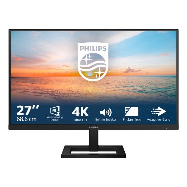 Philips Serie 1000 27E1N1800AE/00 Monitor PC 68,6 cm [27] 3840 x 2160 Pixel 4K Ultra HD LED Nero (27E1N1800AE 27IN 16:9 3840X2160 - 4MS 300CD/M2 1000:1 HDMI)