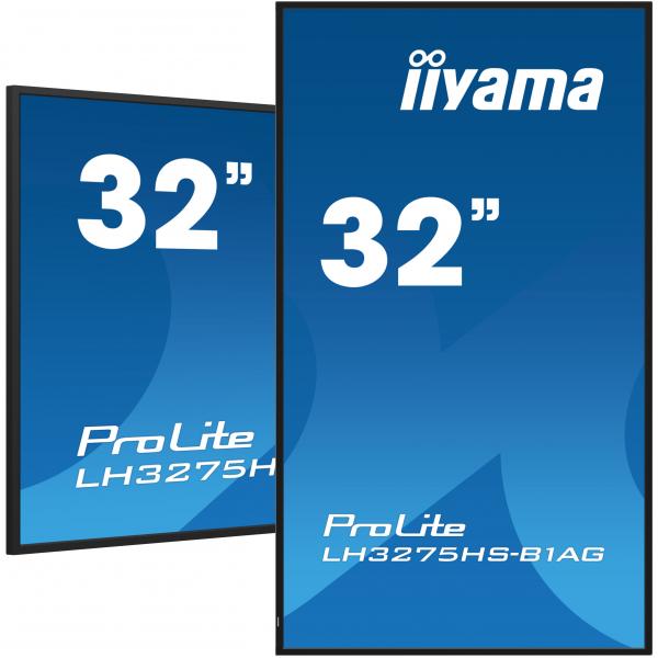 iiyama LH3275HS-B1AG visualizzatore di messaggi Pannello piatto per segnaletica digitale 80 cm [31.5] LCD Wi-Fi 500 cd/m² Full HD Nero Processore integrato Android 11 24/7 (iiyama ProLite Digital sig