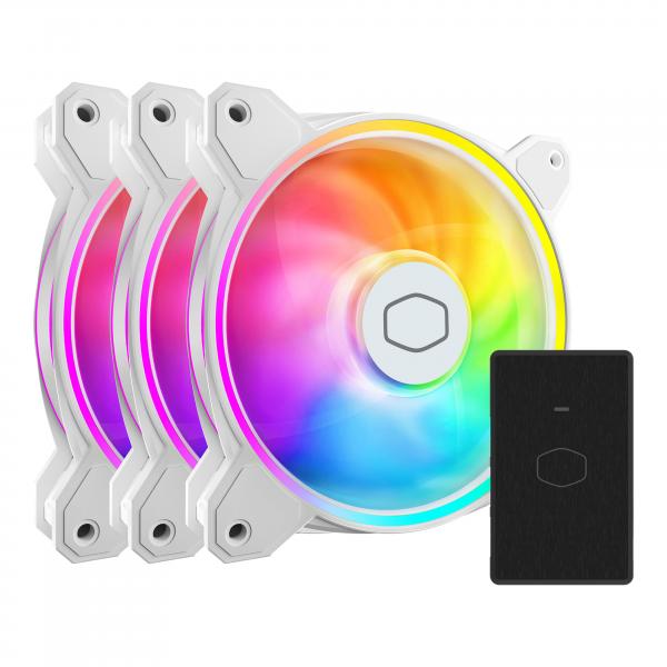 Cooler Master MasterFan MF120 Halo² white 3in1 Case per computer Ventilatore 12 cm Bianco 3 pz (Cooler Master MasterFan MF120 Halo2 3)