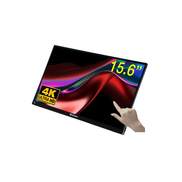 Verbatim 32238 Monitor PC 39,6 cm [15.6] 3840 x 2160 Pixel 4K Ultra HD LCD Touch screen Nero (Verbatim PMT-15 4k Portable Touchscr Mon)