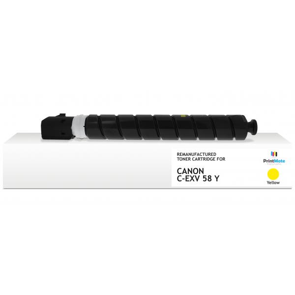PrintMate K40436F6 cartuccia toner 1 pz Compatibile Giallo (REMANUFACTURED YELLOW TONER C-EXV58Y 60000P YIELD)