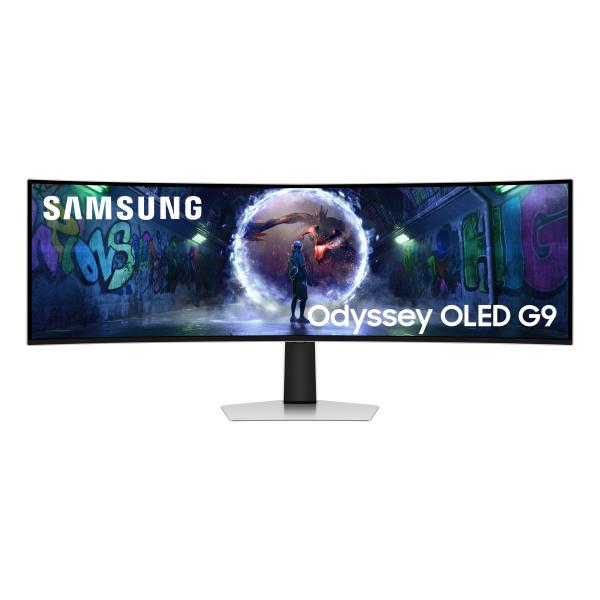Samsung G93SD Monitor PC 124,5 cm [49] 5120 x 1440 Pixel Dual QHD OLED Argento (Samsung Odyssey OLED G9 S49DG934SU sk? N)