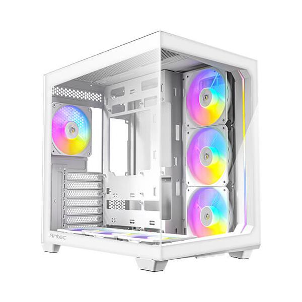 Antec C5 Midi Tower Bianco (ANTEC Constellation C5 White ARGB Case, 270' Full-View Tempered Glass, Dual Chamber, Support Back-Connect Motherboards, 7 x ARGB PWM Fans With Built-In Fan Controller, ATX