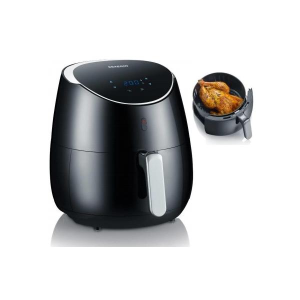 Severin FR 2445 friggitrice Singolo 5 L Indipendente 2000 W Friggitrice ad aria calda Nero, Metallico, Argento (Severin FR 2445 frituregryde Enkelt 5)