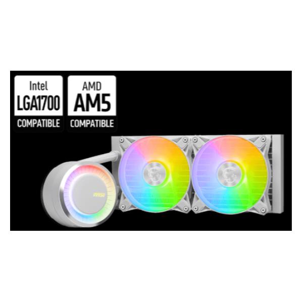 MSI MAG Coreliquid E240 Scheda madre, Processore Kit di raffreddamento a liquido 12 cm Nero (MAG CORELIQUID E240 WHITE)