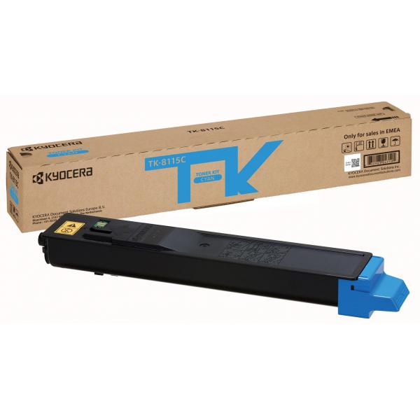 KYOCERA TK-8115C cartuccia toner 1 pz Originale Ciano (OEM Kyocera TK8115C Cyan 6000 Pages Original Toner 1T02P3CNL0)