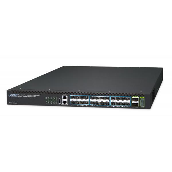 PLANET XGS-6350-24X2C switch di rete Gestito L3 Gigabit Ethernet [10/100/1000] 1U Nero (Layer 3 24-Port 10G SFP+ + - 2-Port 40G/100G QSFP28 - Managed Switch with optional Redundant Power,[Hardware st