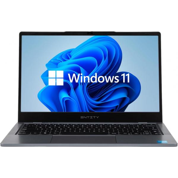 Entity Book 14 Home Intel® Celeron® N N4020 Computer portatile 35,6 cm [14] HD 4 GB LPDDR4-SDRAM 128 GB SSD Windows 11 Home Grigio (Entity) - Versione UK