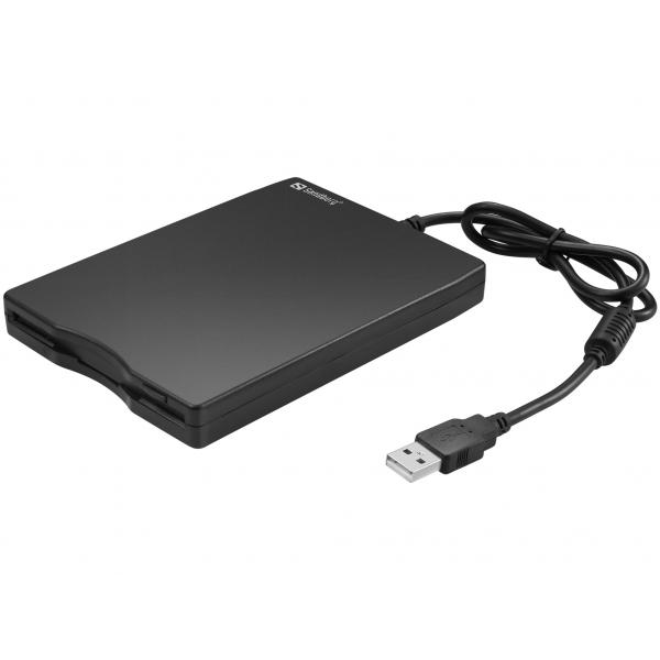 Sandberg USB Floppy Drive (USB Floppy Drive - USB Floppy Drive, 360 RPM, 1 - discs, USB 2.0, 102 mm, 140 mm, 17 mm - Warranty: 60M)