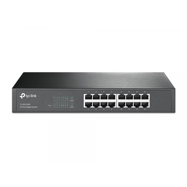 TP-Link TL-SG1016D Non gestito Gigabit Ethernet [10/100/1000] Nero (TP-Link TL-SG1016D 16-Port Gigabit Switch - Switch - unmanaged - 16 x 10/100/1000 - desktop)