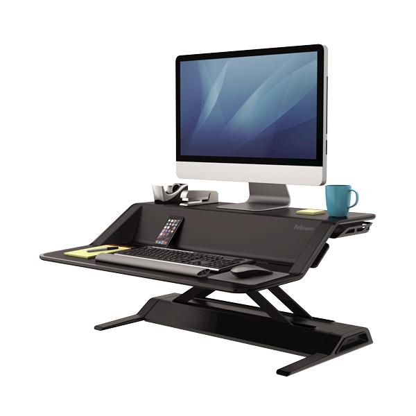 Fellowes Lotus (Fellowes 0007901 Lotus Sit Stand Workstation - Black)