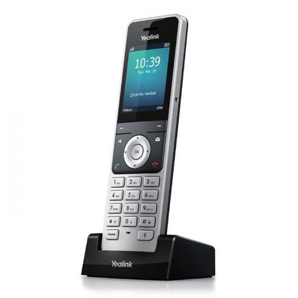 Yealink SIP-W56H Ricevitore telefonico DECT Identificatore di chiamata Nero, Argento (DECT IP Phone 2.4 - 240x320 TFT, 262K colour disp - 25 physical keys, 30h talk time, 400h standby time - Warranty