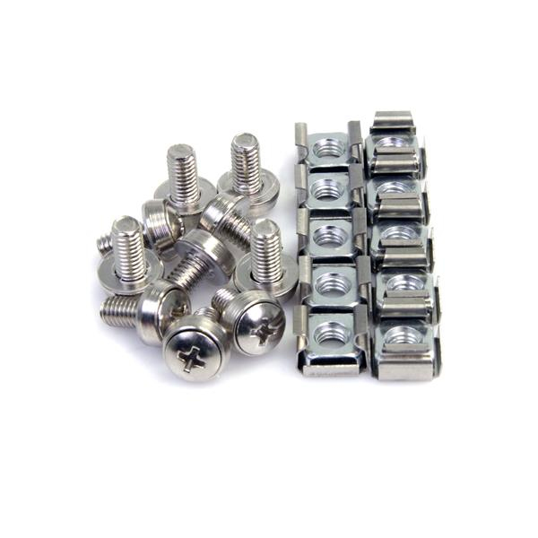 StarTech.com Confezione da 100 viti di fissaggio M6 per armadi server rack (M6 MOUNTING SCREWS SILVER - 100 PC SERVER RACK M6 CAGE NUTS)