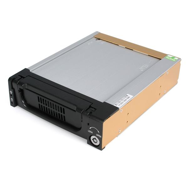 StarTech.com Cassetto rack portatile per disco rigido SATA da 5,25, robusto, in alluminio e di colore nero (BLACK ALUMINUM SATA/300 / - SATA/150 DRIVE DRAWER)