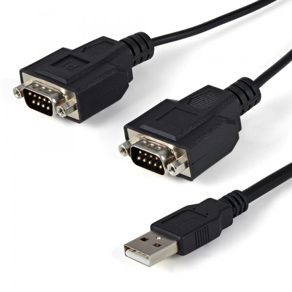 StarTech.com Cavo adattatore RS-232 USB FTDI a seriale 2 porta, con interfaccia COM (2 PORT FTDI USB TO SERIAL - ADAPTER CABLE WITH COM RETENTION)