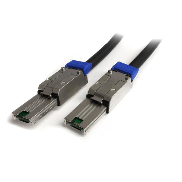 StarTech.com Cavo Mini SAS esterno 1 m - Serial Attached SCSI SFF-8088 a SFF-8088 (StarTech 1m External Mini SAS Cable - Serial Attached SCSI SFF-8088 to SFF-8088 - 2x SFF-8088 [M] - 1 meter, Black [