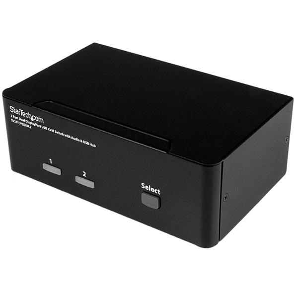 StarTech.com Switch KVM a 2 porte DisplayPort per doppio Monitor - 4k 60hz (4K DUAL-MONITOR KVM SWITCH FOR - DISPLAYPORT COMPUTERS MONITORS)