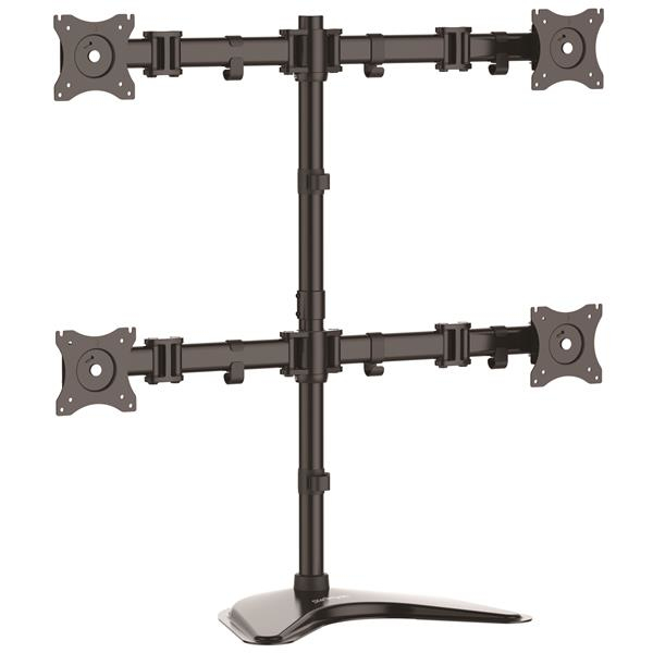 StarTech.com Supporto Articolabile VESA per 4 Montor - Stand per 4 Schermi fino a 27 (QUAD MONITOR STAND DESK MOUNT - ERGONOMIC VESA MOUNT STAND)
