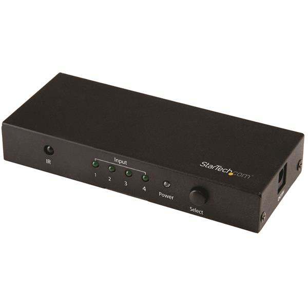 StarTech.com VS421HD20 conmutador de vídeo HDMI (4X1 HDMI VIDEO SWITCH - 4K60 - 4-PORT HDMI SWITCHER - 4K 60 HZ)
